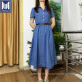 Summer Girls Retro Vintage Japanese Lapel Long Dress